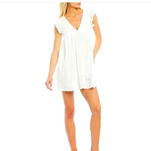 Eyelet babydoll romper dress